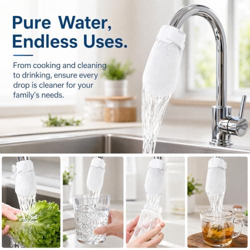 Faucet Filter Cotton Bag, Tap Filter Bag, Captures Rust Sediment Scale,Ultra-Fine 1000-Mesh Filtration Technology Designed, For Home Dorm Travel Outdoor Well Use (30pcs) — view 5