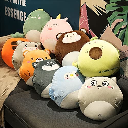 YGMXZL Travel Blanket and Pillow,3 in 1 Plush Toy Pillow,Blanket and Hand Warmer,Foldable Blanket Extend Throw Pillows for Home Office Car Sofa (Avocado, L) — view 4