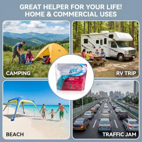 30Pcs Camping Toilets Bags, Portable Toilet Bags & Absorbent Powder Gel — view 3