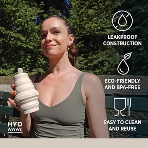 HYDAWAY Hydration Travel Pack - 17oz Collapsible Water Bottle with Flip-Top Lid and Protective Travel Case - BPA-Free, Leak-Resistant, and TSA-Friendly for Commuting, Hiking, and Traveling — view 6