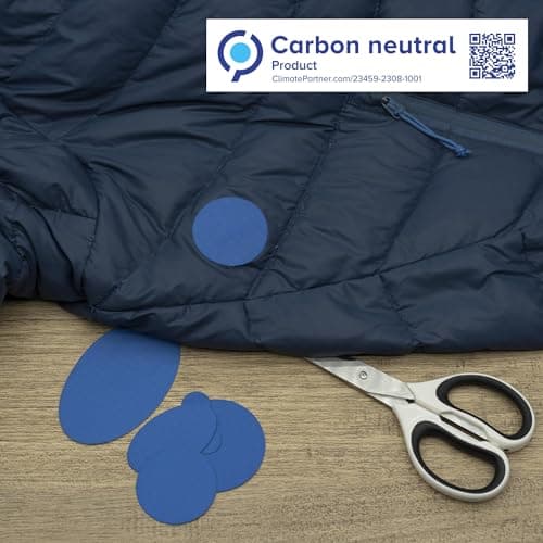 aZengear Self-Adhesive Repair Patches (30+ Colours) for Down Jackets, Puffer Coats, Tents, Upholstery - Waterproof, Tear-Cold-Heat-Resistant Nylon Polyester Fabric (11 Pcs, Blue) — view 4