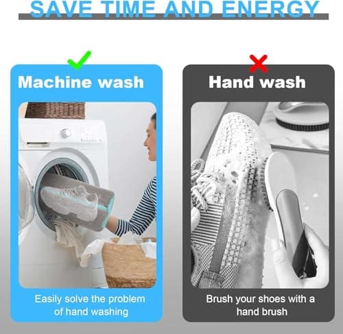2Pcs Shoe Washing Bags for Machine-40x20cm Wash bag for Trainers-Grey — view 6