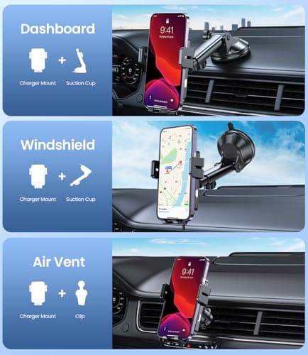 MOKPR Wireless Car Charger, 15W Car Phone Holder With Charger — view 5