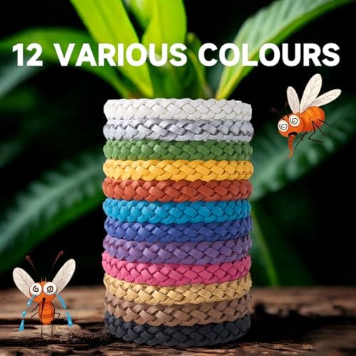 Mosquito Repellent Bracelet 12 Pack, PestRepel Insect Midge & Mosquito Bands - 300 Hours Insect Repellent Protection, Deet-Free, Natural Insect Repellent Bracelet for Adults & Kids — view 3