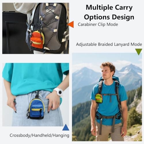 Mini Backpack Keychain Bag Outdoor Shoulder Earphone Pouch Portable Wallet — view 5