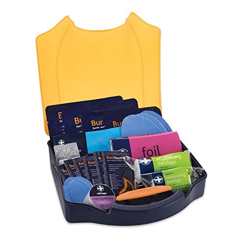 Reliance Medical Burn First Aid Kit in Orange Compact Aura Box & Lewis-PLAST 90 Piece Premium First Aid Kit for Home Car Holiday and Workplace - Includes Bandages — view 4