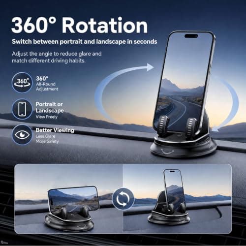 KQLHLHDYZ Car Phone Holder 360 Degree Rotation — view 3