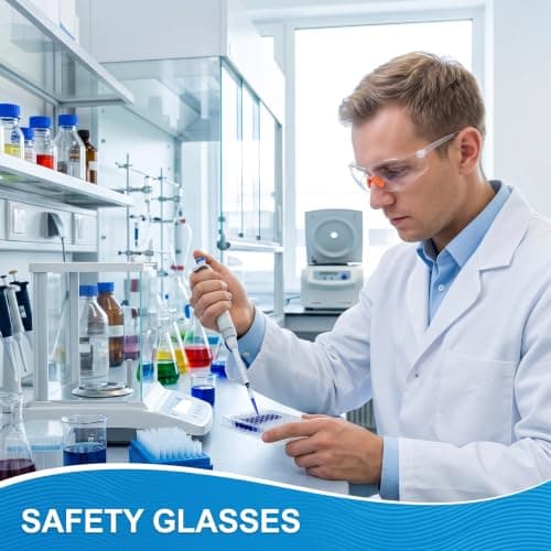 6 Pcs Clear Safety Glasses for Work,Safety Goggles,Eye Protection,Protective Goggle,Anti Fog Saftey Glasses,Anti Scratch Eyewear,Lab Security Eyes Spectacles for Kids & Adult Construction Laboratory — view 4