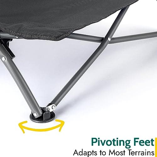 Trail Sisken Low Folding Beach Chair, Black — view 5