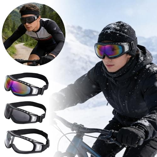 Pack of 3 Cycling Ski Goggles for Women Men Snow Sports Motorcycle Snowboard Goggles — view 2