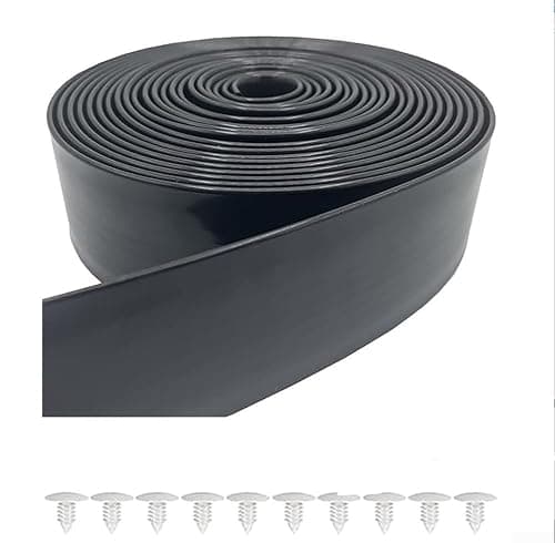 Patio Chair Webbing, 10ft PVC Replacement Strap, Lawn Chair Repair Kit with Nails, Weather Resistant Material for Outdoor Pool Beach Furniture Restoration(Black)