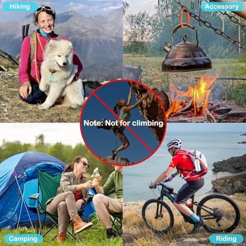Locking CarHigh Quality Side Flat 8cm With Lock D-Type Mountain Buckle Outdoor Camping Tent Quick Hanging Nut Ring Color Hanging Aviation Aluminum Alloy Lock Buckle Safety — view 6