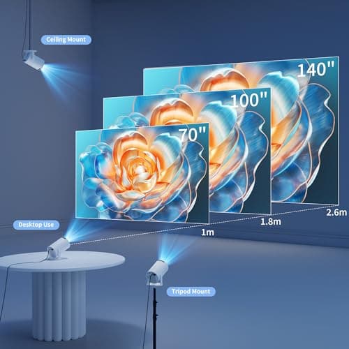 [Built-in Apps] Yoton Y4PRO Mini Projector for Bedroom with WiFi Bluetooth — view 5