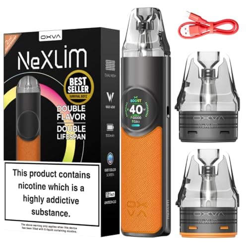 Oxva NeXLIM Vape Kit [Coral Orange] - No Nicotine
