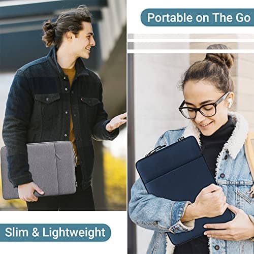 ZYB 15.6 Inch Laptop Notebook Sleeve Protective Case with Accessory Bag,Shockproof Waterproof Laptop Case 15.6 Inch for 15'' Lenovo ThinkPad IdeaPad Acer ASUS HP Dell Chromebook Mac Pro 16,Blue — view 4
