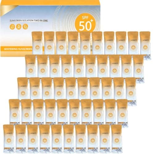 50 Pack Mini Sunscreen Travel Size,SPF 50+ Waterproof & Long Lasting