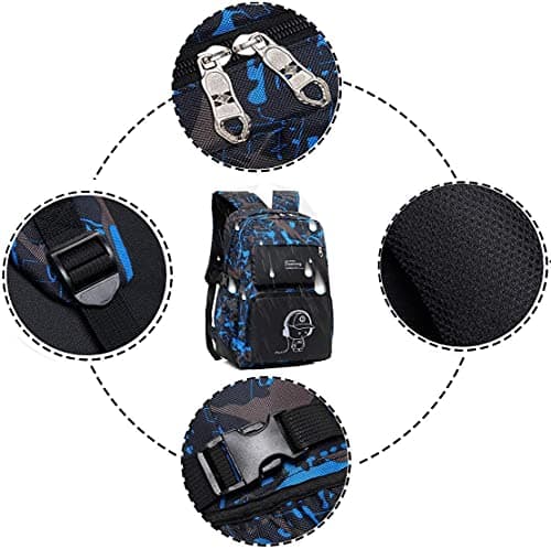 Asge School Bags for Teenage Boys Camo Casual Backpacks Luminous Unisex Kids Rucksack Travel Canvas Daypack College Bookbag Waterproof Lightweight Student Back Pack Sling Shoulder Backpacks Set — view 4