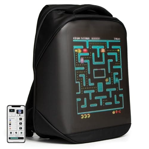 Mr Entertainer's Karaoke Collection Glopack LED Screen Backpack, App Controlled, High Resolution Screen Smart Rucksack