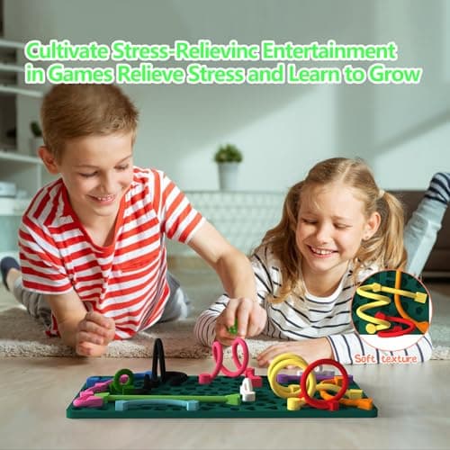Sensory Activity Board for Kids&Adults, Silicone Fidget Toy for Travel Airplane Car, Quiet Busy Board for Autism ADHD Anxiety Relief, Silent Classroom Toy, Stocking Fillers Gift for Boys Girls — view 5