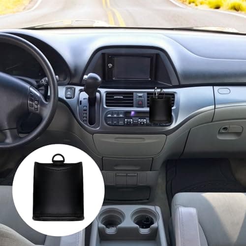 Car Air Vent Organizer - Leather Mobile Phone Holder, Multifunctional Car Pocket with Storage Design, Keys Pens Glasses Cards Holder, Vehicle Interior Accessories, Travel Driving Accessories Use — view 2