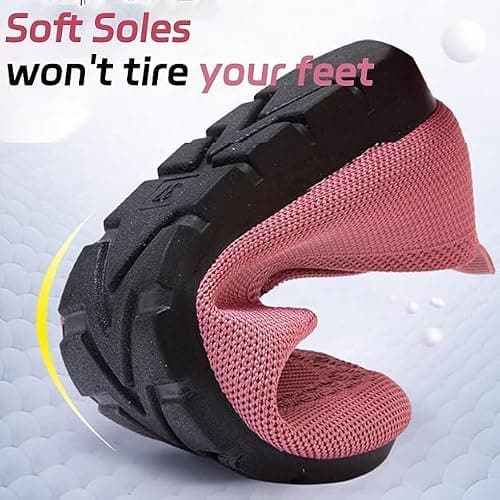 Women's Loafers Shoes Flats Slip-On Stretch Knit Upper Mesh Breathable Walk — view 3