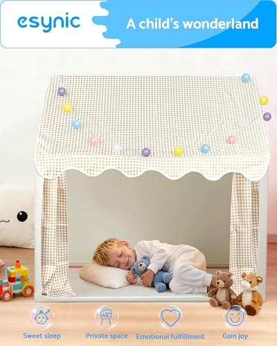 eSynic Kids Playhouse Tent with Lights & Storage Bag For Indoor & Outdoor — view 3