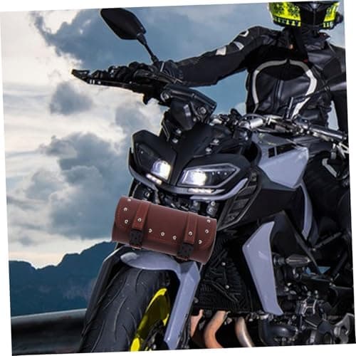 Cabilock Brown Pu Leather Motorcycle Side Bag Tool Organizer — view 6