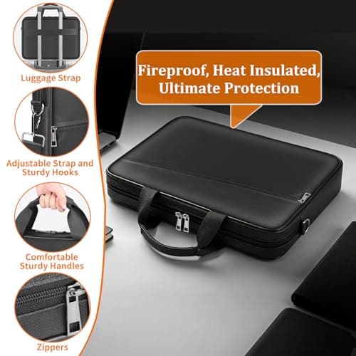 DocSafe Laptop Bag 15-15.6 Inch with Trolley Strap,Fireproof & Waterproof — view 5