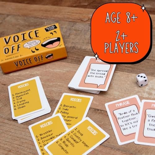 Boxer Gifts Voice Off The Funny Voices Game - Fun Family Travel Game for Kids & Adults, 2+ Players, Ages 8+ — view 4