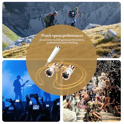 Opera Glasses, 3X25 Theater Binoculars, Mini Compact Opera Glasses with Adjustable Handle, Portable Binoculars for Women Adults Kids, Ideal for Concert Theater Opera — view 6