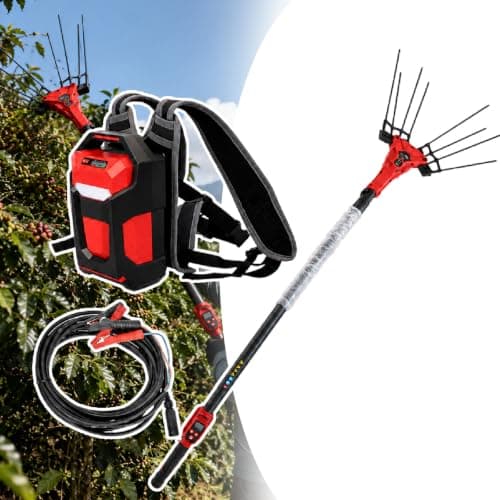 pedenencelia Electric Fruit Picker, 250W/600W Electric Olive Harvester with 2m–3m Telescopic Pole, 6500 RPM, 6 Vibration Levels, Backpack Battery Pack, Olive Picking Machine for Firm Fruits 250w