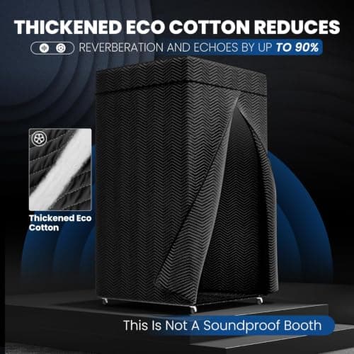 RDCMKL Portable Vocal Booth for Home Studio, Foldable Recording Booth — view 3