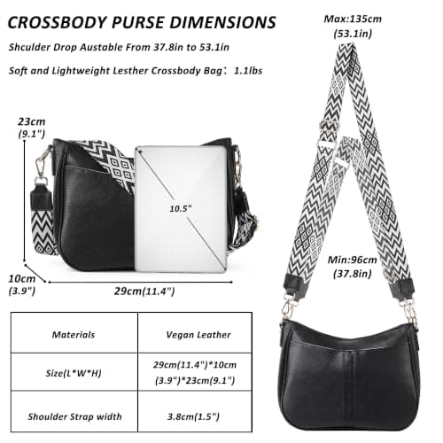 TANTOMI Crossbody Bags for Women Vegan Leather Travel Crossbody Purse — view 3