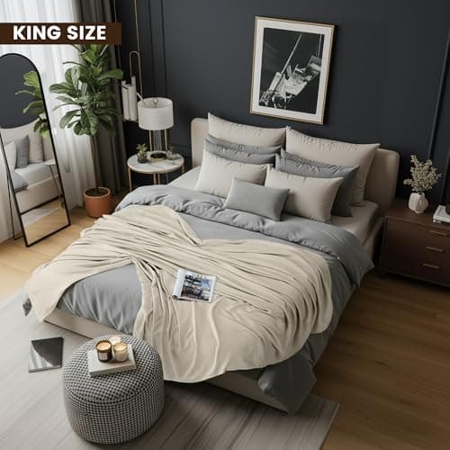 Utopia Bedding Waffle Weave Summer Blanket, (Khaki, Throw -127x152 cm) — view 2