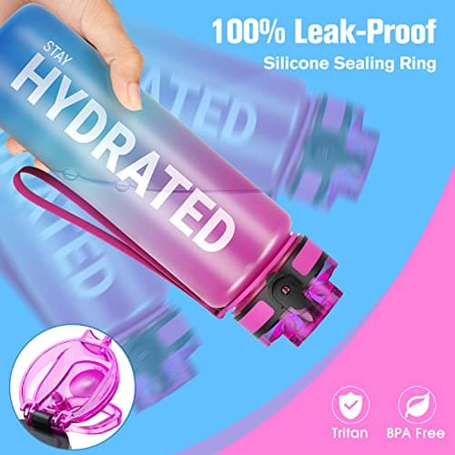 Sahara Sailor Water Bottle 1L, Leakproof Tritan Bottle with Time Marker — view 2