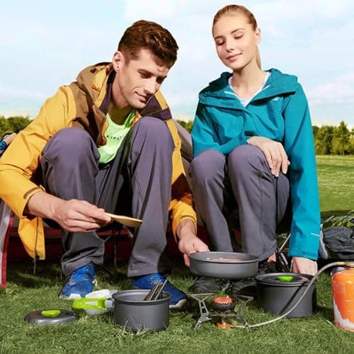 M.J COMFY-LIFE 15pcs Camping Cookware Kit Camping Pots and Pans — view 2