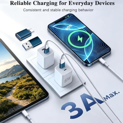 6 Pack-5Gbp USB C to USB Adapter(3Pack)&USB to USB C Adapter(3Pack)-3Color — view 4