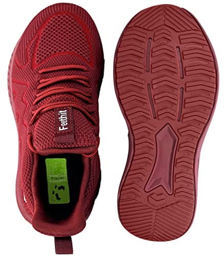 Feethit Women Trainers Casual Sneaker Shoes Gym Sport Tennis Burgundy 7 — view 6