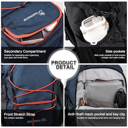 MOUNTAINTOP 25L Lightweight Hiking Backpack for Day Trips — view 5