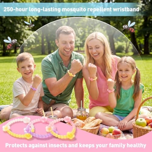 3PCS Mosquito-Repellent Bracelets Glow-in-the-Dark, Silicone Mosquito-Repellent Bracelets with Natural for Kids Adults, Outdoor Travel Summer(Purple) — view 6