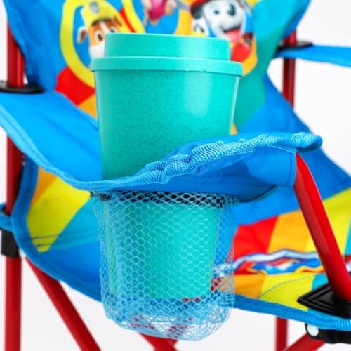 Toyland® Paw Patrol Pups Folding Children's Camping Chair With Cup Holder & Storage Bag - Perfect for Camping Trips, Beach & Garden — view 6