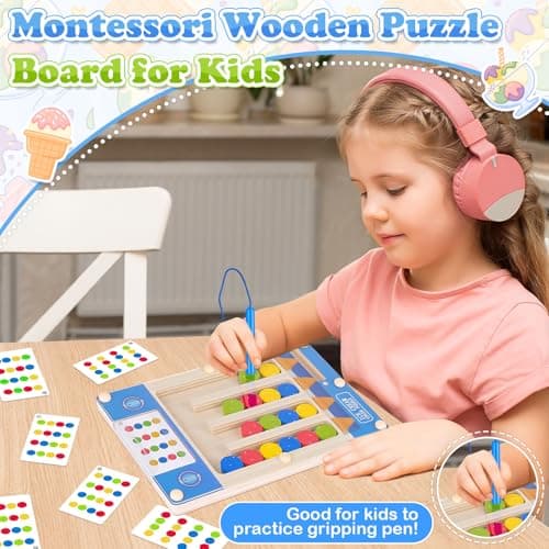 Magnetic Maze: Montessori Wooden Puzzle Toys for 3-4-5-6 Year Old Boy Gifts — view 2