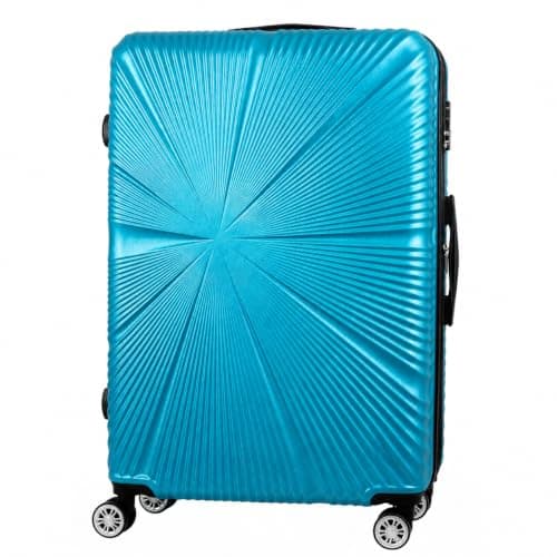 Set of 3 Pcs Luggage Hard Shell Suitcase, Teal, 20" 26" 28" — view 5