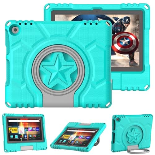 Mansiruyi Tablet Case for 8Tablets,Not Fits Sony TCL 8 inch Tablets, Mansiruyi Lightweight Two-angle Kids Case with Handle Stand - Turquoise