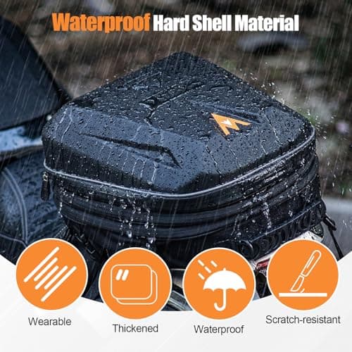 20L-28L Expandable Motorcycle Tail Bag, Fits Full Face Helmet, Waterproof — view 3