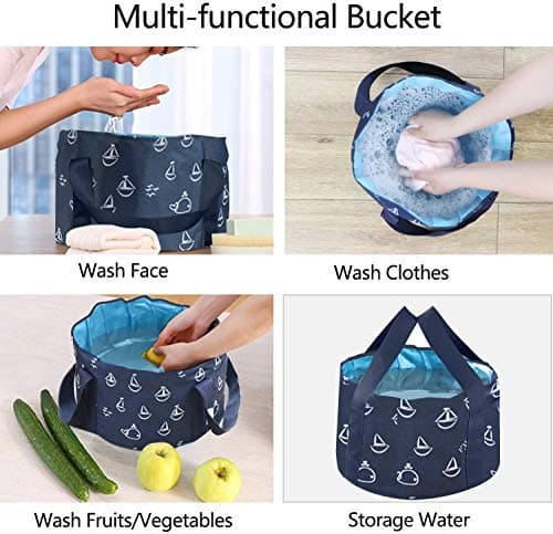 Collapsible Bucket for Soaking Feet, 25L Portable Travel Foot Bath Tub, Foot Soaking Bath Basin Portable, Foot Spa Soaking Feet Home Pedicure Basin Outdoor Camping — view 3