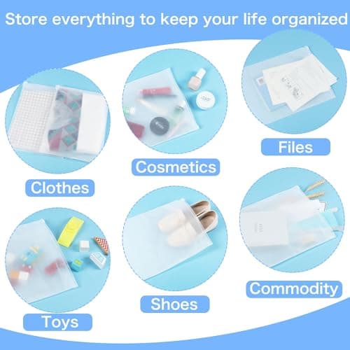 30Pcs Large Ziplock Bags for Clothes - 40x30cm Plastic Storage Bags, Reusable Hospital Bag Organizer, Waterproof & Dustproof Travel Bags for Shoes, Suitcase, Cosmetics, and Maternity Baby Clothes — view 5