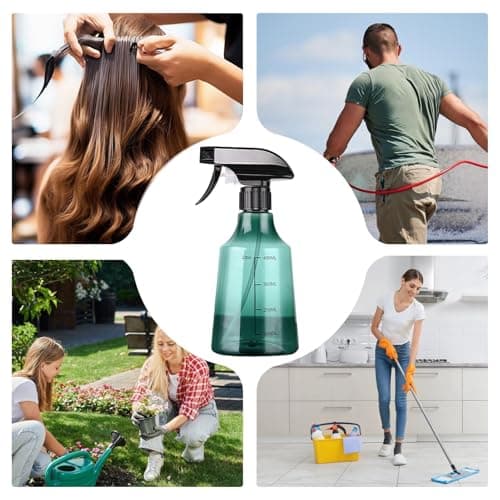 Spray Bottles, Refillable Sprayer, 7.87x3.35 inches Empty Container, Adjustable Nozzle, Cleaning Solution for Pet Care, Travelers Hair, Styling Kitchen, Degreasing Gardening, Home Office — view 5