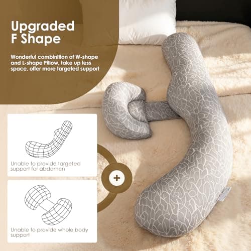 Chilling Home Pregnancy Pillow, F-Shaped Combo Maternity Pillow for Belly — view 4