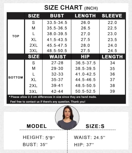 wirarpa Women's Thermal Underwear Set Cotton Base Layer Top & Bottoms M — view 6